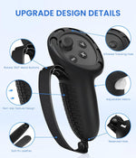 Verilux Silicone Cover Set for Oculus Quest 3 with 7 pcs full VR protection | includes controller grips and breathable face cover