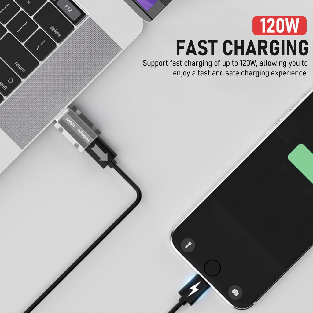 Verilux USB C Adapter for Data and Power Transfer with 100W PD & LCD Display | Zinc Alloy