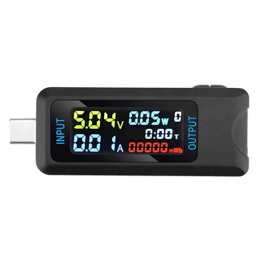 ZORBES® USB C Tester, Multi-Functional Digital Tester DC 8A/4-30V/150W Current Voltage Meter Power Capacity Tester Supports Multiple Fast Charging Protocols USB Tester for Laptops, Phones, Chargers