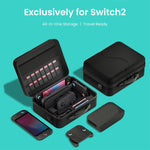 ZORBES® Carrying Case for Switch 2 2025, Protective Hard Shell Case with 14 Game Card Slots, Portable Travel Bag with Handles and Shoulder Straps for Switch 2 Console and Accessories