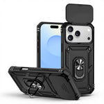 ZORBES® Phone Case for iPhone 17 Pro Max Case, 17 Pro Max Case with Slide Camera Cover & 360° Rotated Ring Kickstand, Military-Grade Phone Case for iPhone 17Pro Max Cover, Black