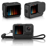 ZORBES® 7pcs Hero 9/10 Accessories Kit -Waterproof Case Tempered Glass Screen Protector Lens Protector HD Front Display Lens Protector Silicone Rubber Protective Case Silicone Lens Cover