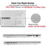 ZORBES® Laptop Case Laptop Cover Compatible with MacBook Pro 16 inch M2 A2780 A2485 M1 Pro/Max Chip with Touch ID, 2023-2021 Release, with Keyboard Dustproof Skin Cover - verilux