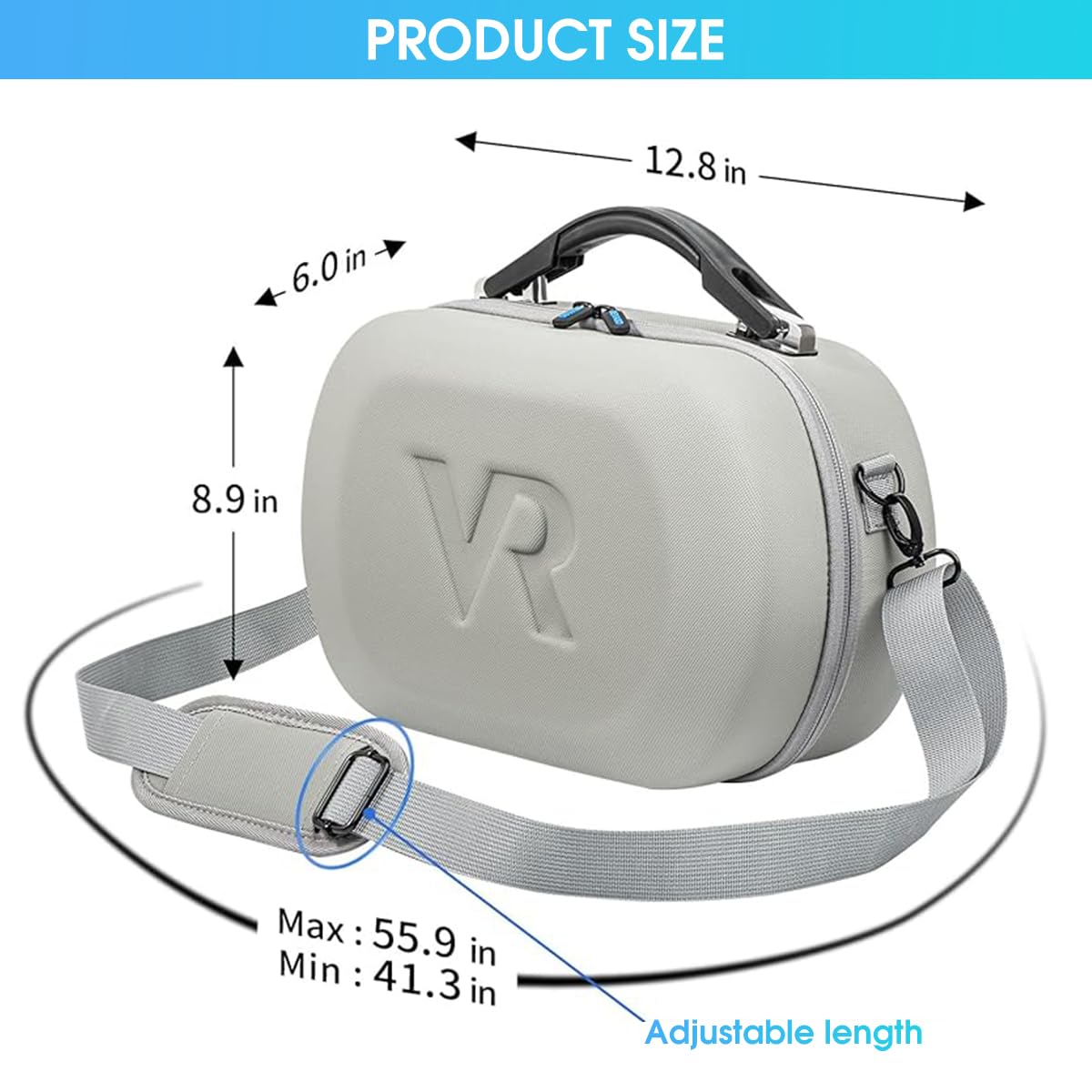 ZORBES® Carry Bag for Oculus Quest 3/2 Anti-scratch Travel Case Bag forOculus Quest 3 Accessories Bag for Oculus Quest 3 Travel Case with Handstrap for Oculus Quest 3 & Accessories