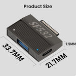 ZORBES® Surface Connect to USB-C Adapter 2 in 1 Mini USB A/C Adapter for Surface Lines Laptop Support Data Transfer 15V Universal Charge Adapter for Surface Pro9 Pro8 Pro7 Pro6 Pro X Go