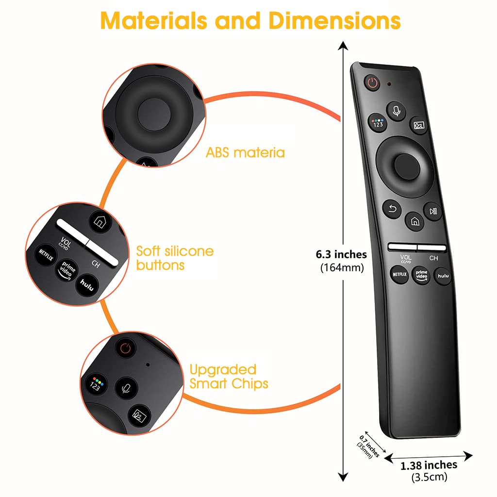 ZORBES® BN59-01312F Smart TV Voice Replacement Remote Control for Samsung QN82Q70RAFXZA QN82Q70R QN49LS03RAFXZA QN49LS03R QN75Q70RAFXZA QN75Q70R QN55Q60RAFXZA QN55Q60R