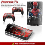 ZORBES® Skin Cover Sticker for PS5 Disc Edition Game Console and Controller Spiderman Themed Skin Cover Vinyl Sticker Creative Anti-Scratch Sticker for PS5 Disc Edition Game Console and Controller