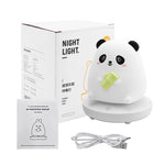 Verilux Panda Night Light for Kids with 3 Brightness Warm LED | Soft Silicone USB Lamp