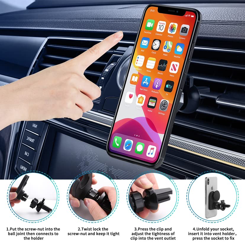 ZORBES® Finger Grip & Mobile Holder Mobile Stand Phone Holder for Hand & Mobile Car Cell Phone Holder, Car Phone Holder Mount Pop-Mount for Mobile Phone