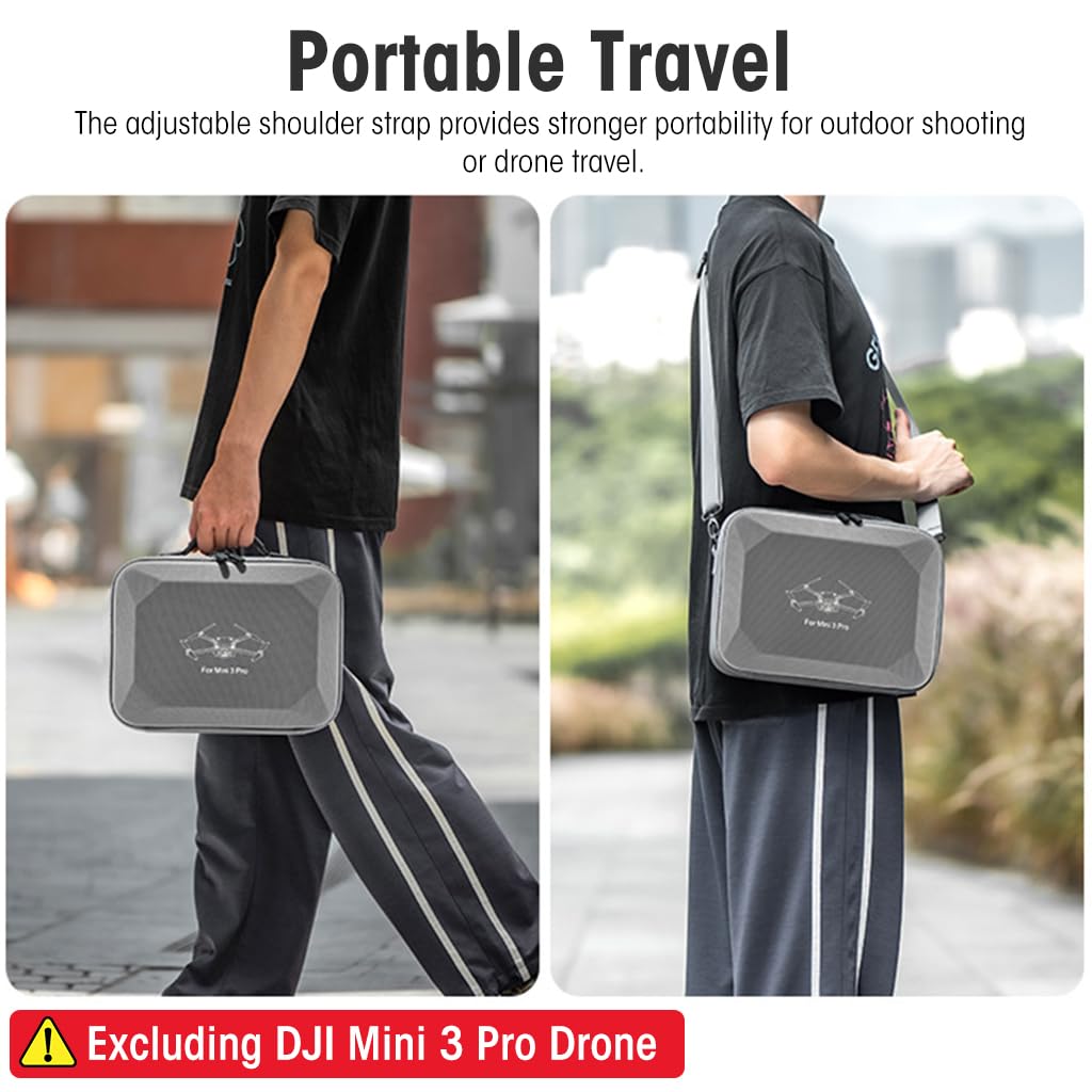 ZORBES® Carrying Case for DJI Mini 3 Pro with Shoulder Strap Hard Case Storage Bag for DJI Mini 3 Pro Accessories Bag Travel Case for DJI Mini 3 Pro Accessories Bags, Not Include DJI Mini 3 Pro