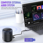 Verilux® USB Sound Card USB to 3.5mm Jack Audio Adapter(V Silver)