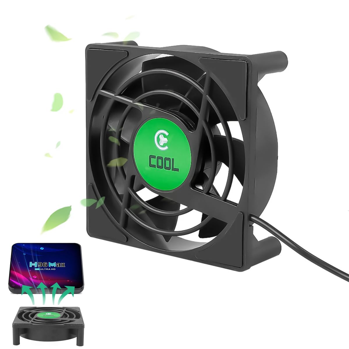 Verilux CPU Cooling Fan for TV Box with 3.3 in Size and 7 Blade Design | USB Silent Cooler