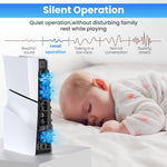 ZORBES® LED Fan for PS5 Slim Console, Quiet Cooler with Memory Function, Accessory with 3 Fans & USB 3.0 Port Compatible with Playstation5 Slim Digital & Discs Edition