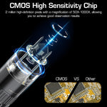 ZORBES® Digital USB Microscopes 50X-1000X Zoomable Microscopes for Phone 200W HD Pixels LED USB Microscopes with Upgrade Folding Arm Design Digital USB C Microscopes for Phone, iMac