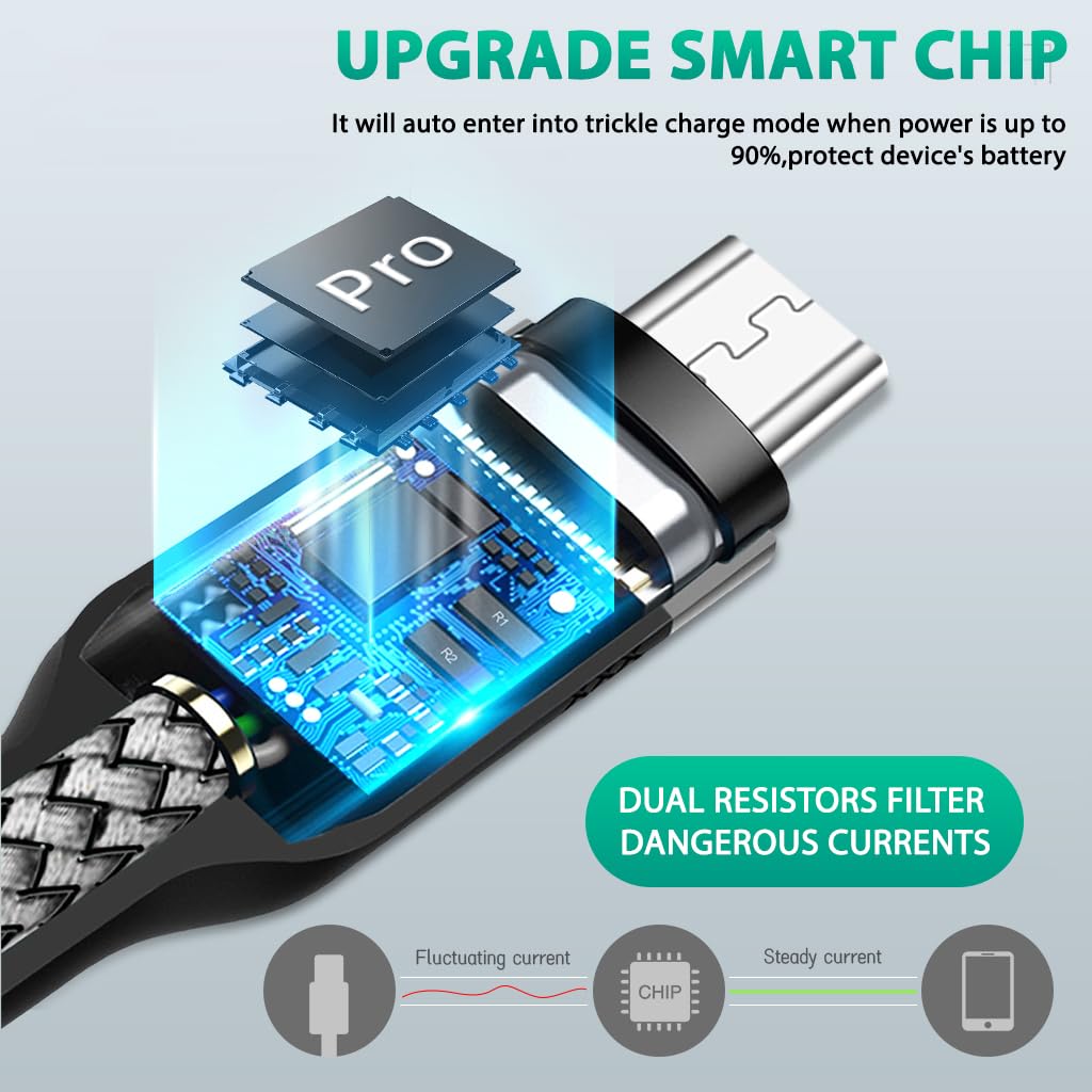 Verilux USB A to Micro USB Cable for Android Devices with 16.4ft Length and Braided Nylon | 5V/2A Fast Charging and 480Mbps Data Sync