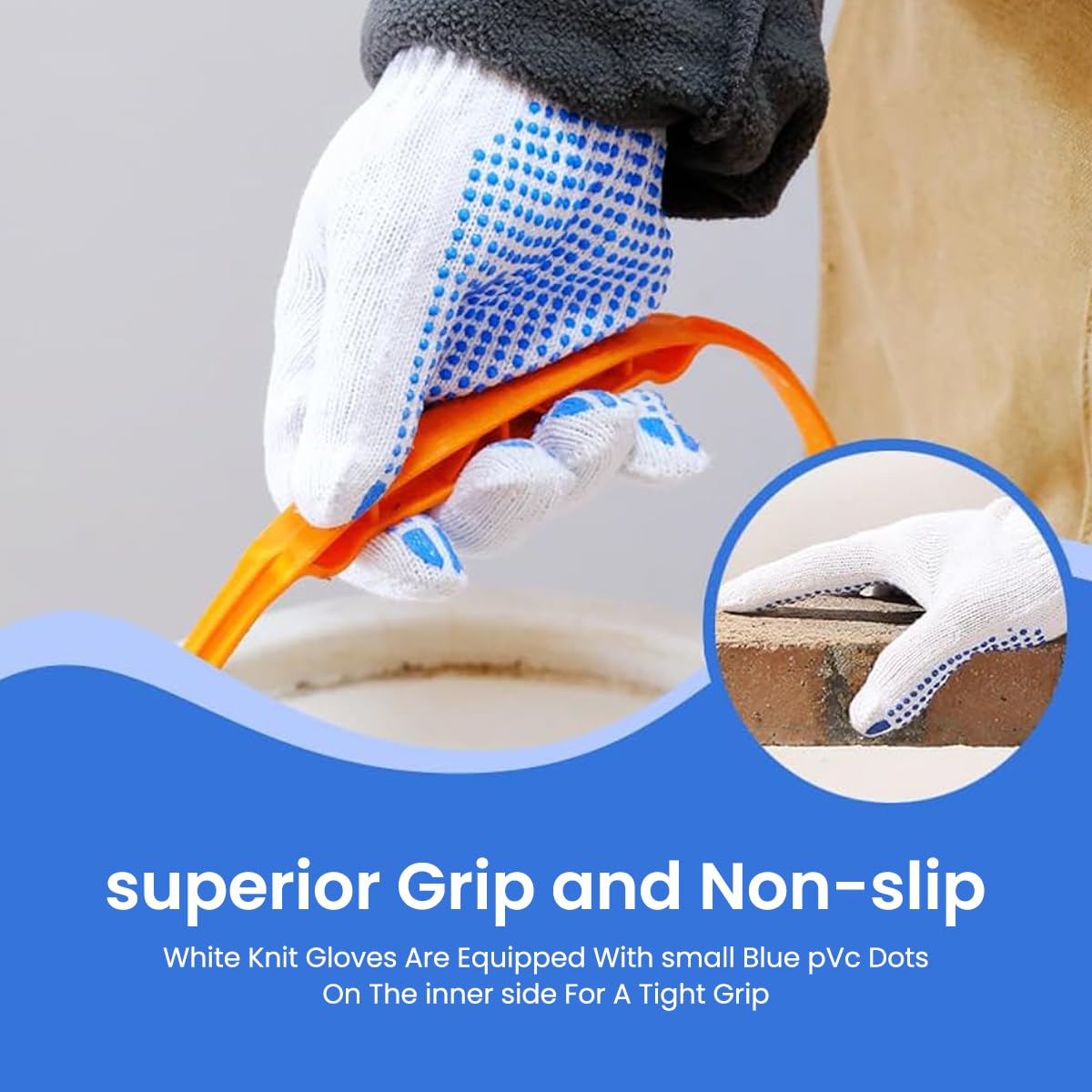 Serplex 12-Pair PVC-Dot Work Gloves