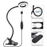 Verilux® LED Desk Lamp Clip Light, 10 Dimmable Brightness 3 Light Modes Reading Light, Study Lamp USB Desk Lamp for Reading, Painting, Studying