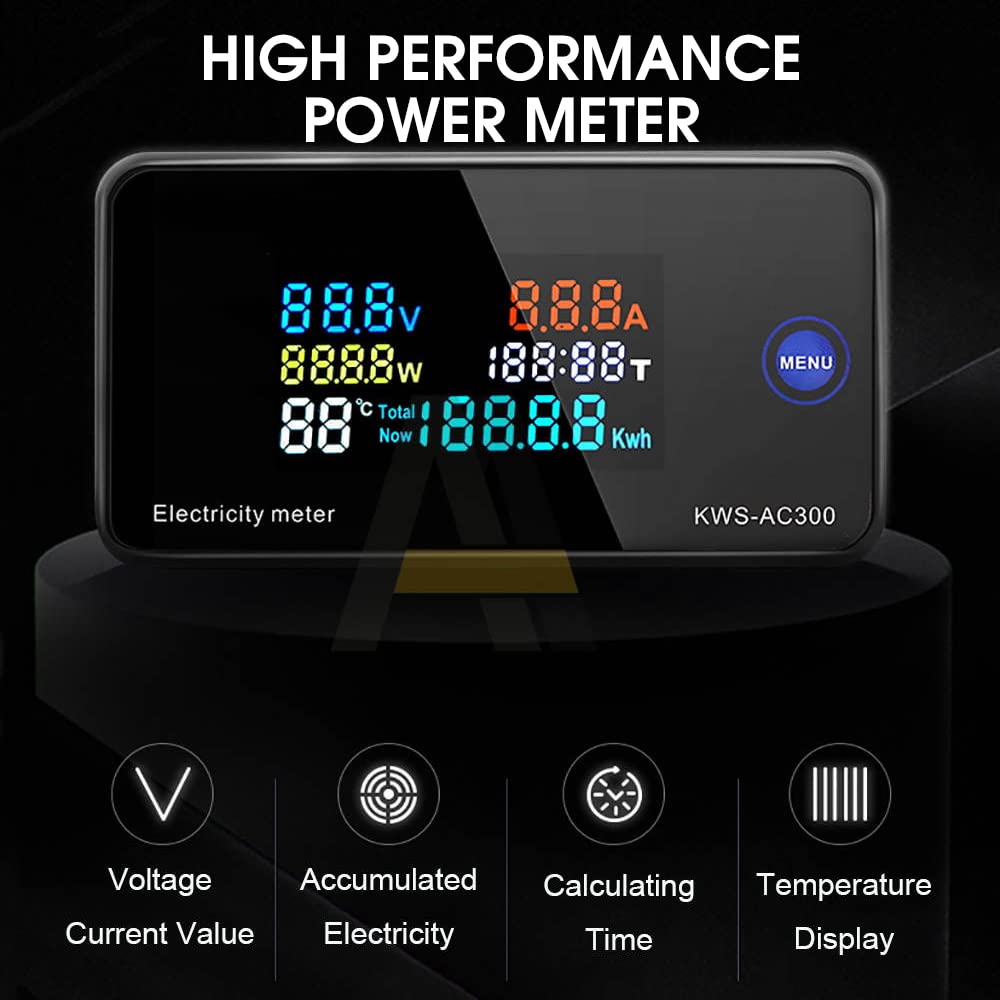 Verilux 7 in 1 AC 50-300V 100A Watt Energy Meter