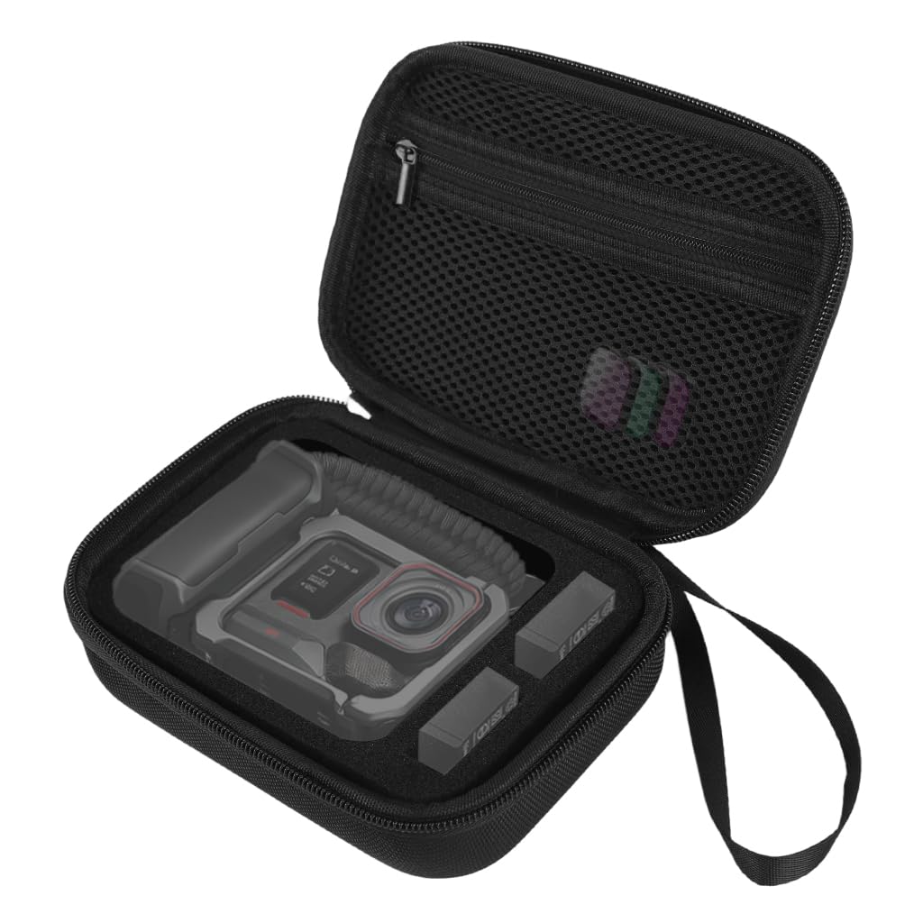 ZORBES® Carrying Bag for Insta360 Ace Pro 2, Hard Travel Case Storage Battery Accessoires, Camera Bag Nylon Waterproof Custom-fit Case with Built in Zipper Mesh Bag, Travel Action Camera Accessories