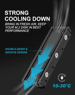 ZORBES® 3PCS M.2 SSD Heatsink Aluminum 2280 with Thermal Silicone Pad for PC PS5 PCIE NVMe or SATA