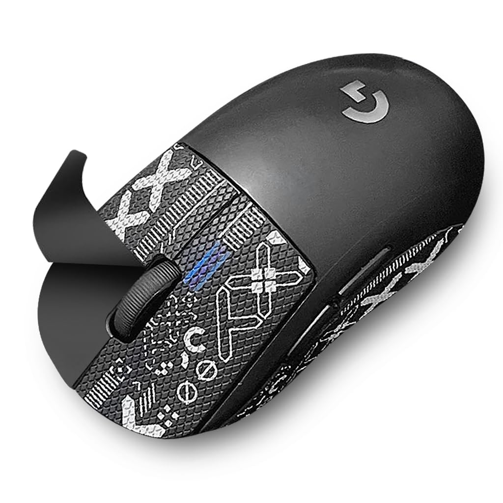 Verilux Mouse Grip Tape for G PRO X Superlight with Sweat Resistant Self Adhesive Design | Black