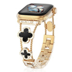ZORBES® Bling Diamond Band Compatible with Apple Watch Bands for Women 40mm 41mm 38mm 42mm Series 11 10 9 8 7 6 5 4 SE 3 2 1, Sparkle Metal Bracelet Wristband, Cute Lucky Clover Dressy for iWatch Band
