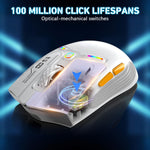 Verilux Wireless Gaming Mouse for Esports with 12000 DPI Sensor and Swappable Shells | White