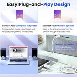 Verilux USB C to 3.5mm Audio Cable for Car and Headphones with Conexant DAC Chip 0.5m | 24bit 96kHz Sound