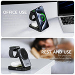 ZORBES® 3 in 1 Wireless Charger for iPhone, iWatch & Airpods 15W
