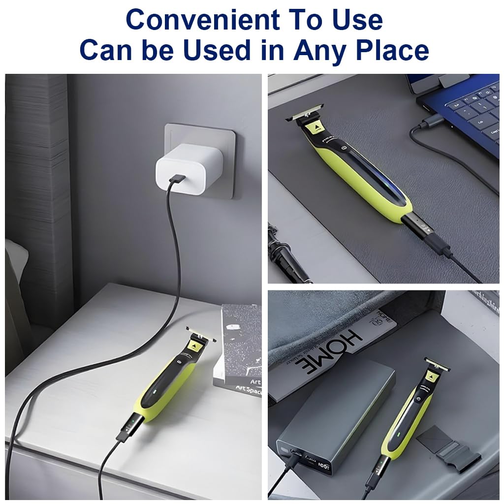 ZORBES® Compatible OneBlade QP2724, Electric Shaver Type-C Charger Adapter, Fast Charging Replacement Power Adapter
