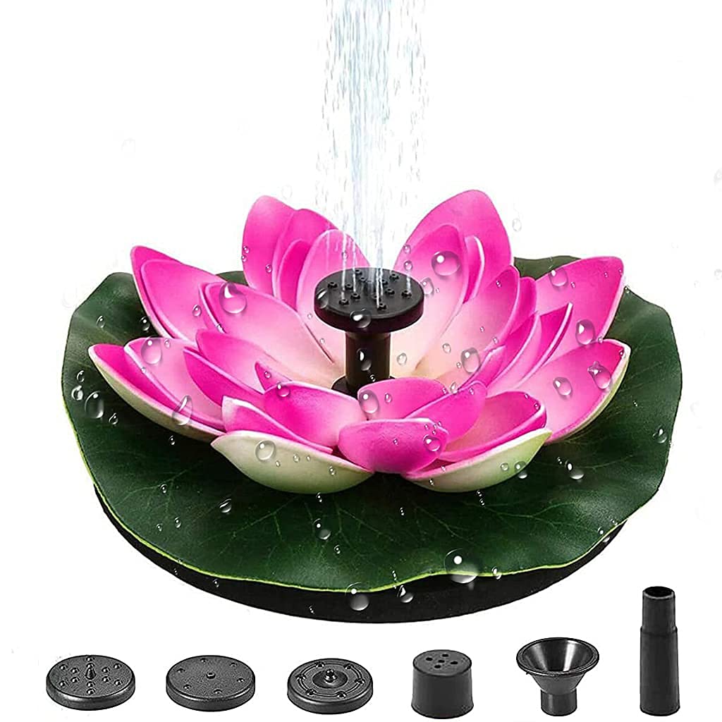 Verilux Lotus Fountain Solar Water Pump fountain pump for Pool Pond Garden and Patio Plants Round 7V 2.5W