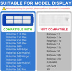 Verilux® Replacement Accessories for Eufy RoboVac, Includes 4Pcs Unibody Filters, 4 Side Brushes, 1 Rolling Brush and 1 Cleaning Brush, Compatible with 11S Max, 15C Max, 30C Max, G20, G30, G30 Edge