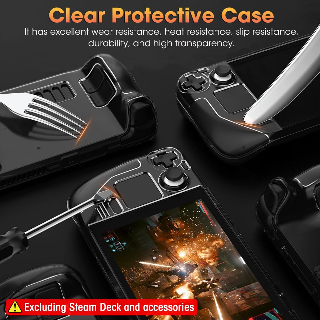 Zeitel® Protective Case for Steam Deck, Carrying Case for Steam Deck Case Protector with Steam Deck Kickstand, Full Protective Cover Shock-Absorption and Anti-Scratch Steam Deck Cover