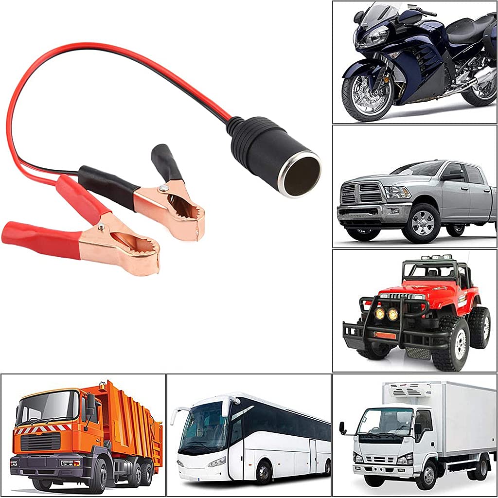 Verilux Car Cigarette Lighter Socket Cable for 12V 24V Battery | 30A Inline Fused Connector