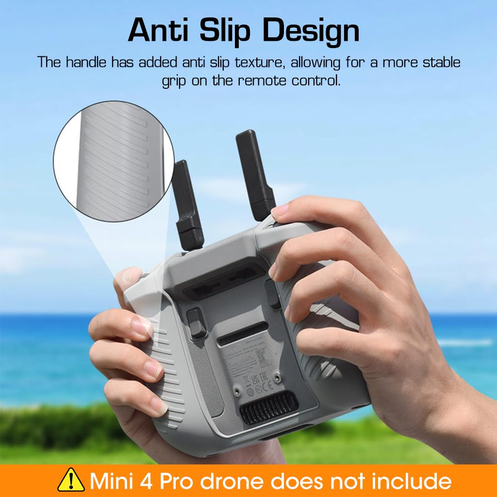 Zeitel® Silicone Case for DJI Air 3 RC 2 Remote Controller, Air 3 Silicone Protective Case Cover Sleeve Anti-Slip Silicone Case for Air 3 RC 2 Remote Controller DJI Mini 4 Pro, No Air 3 RC 2 - verilux