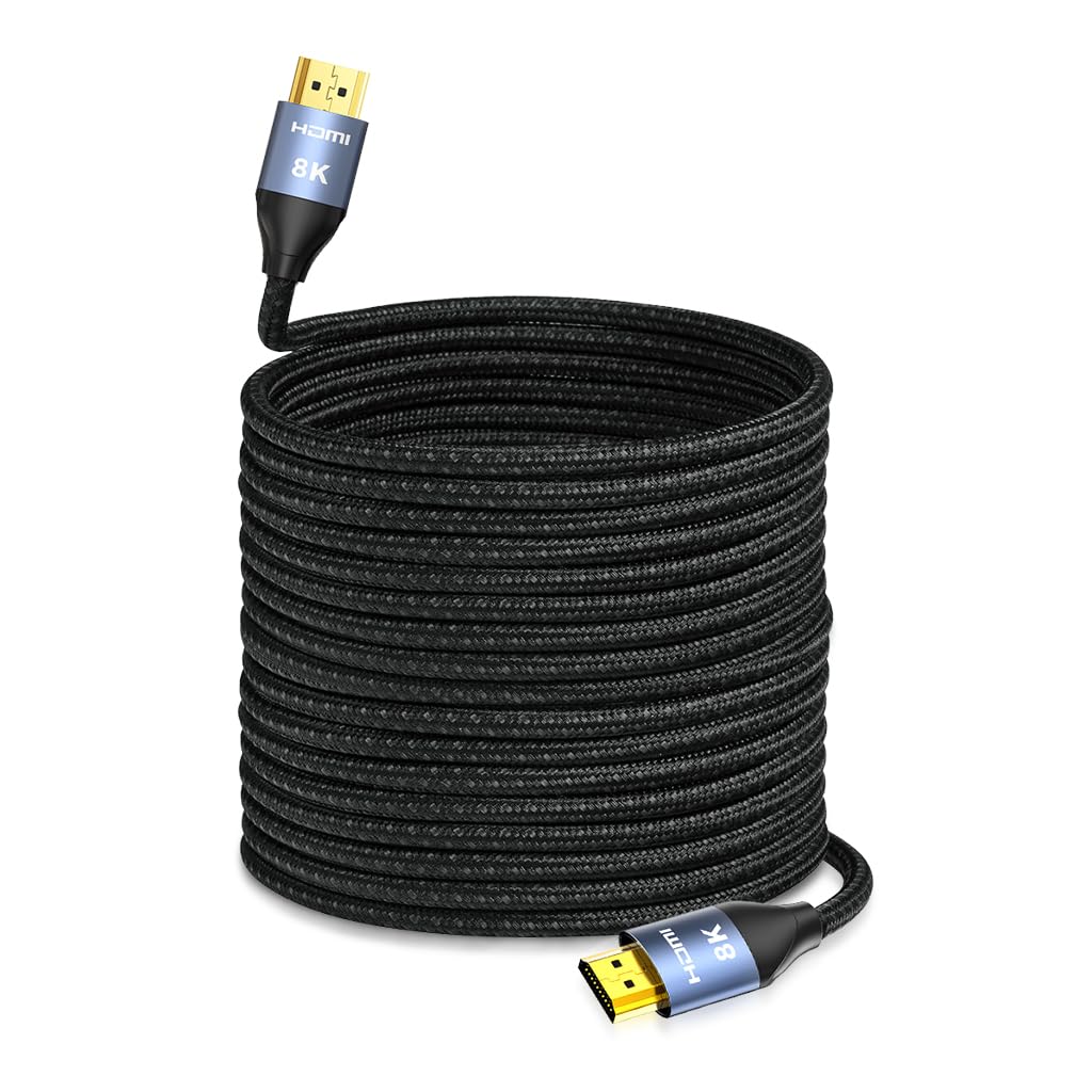 Verilux 8K HDMI 2.1 Cable 16.4 ft for Gaming and Streaming with 48Gbps eARC & HDR Support