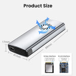Verilux® M.2 NVME SSD Enclosure with Fan, USB 3.1 10Gbps Tool-Free M.2 SSD Enclosure Aluminum Alloy M.2 SSD Case Supports M, B&M Keys, Supports 2230/2242/2260/2280, Up to 2TB Capacity
