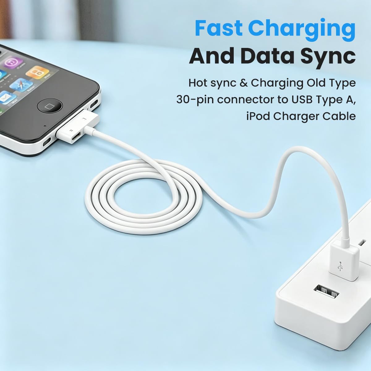 Verilux 1M USB Cable for 30-Pin Devices