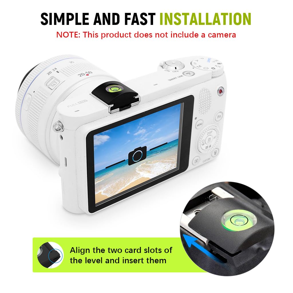 2 In 1 Hot Shoe Cover / Mount Protector / Camera Bubble Spirit For DSLR - Foto 5