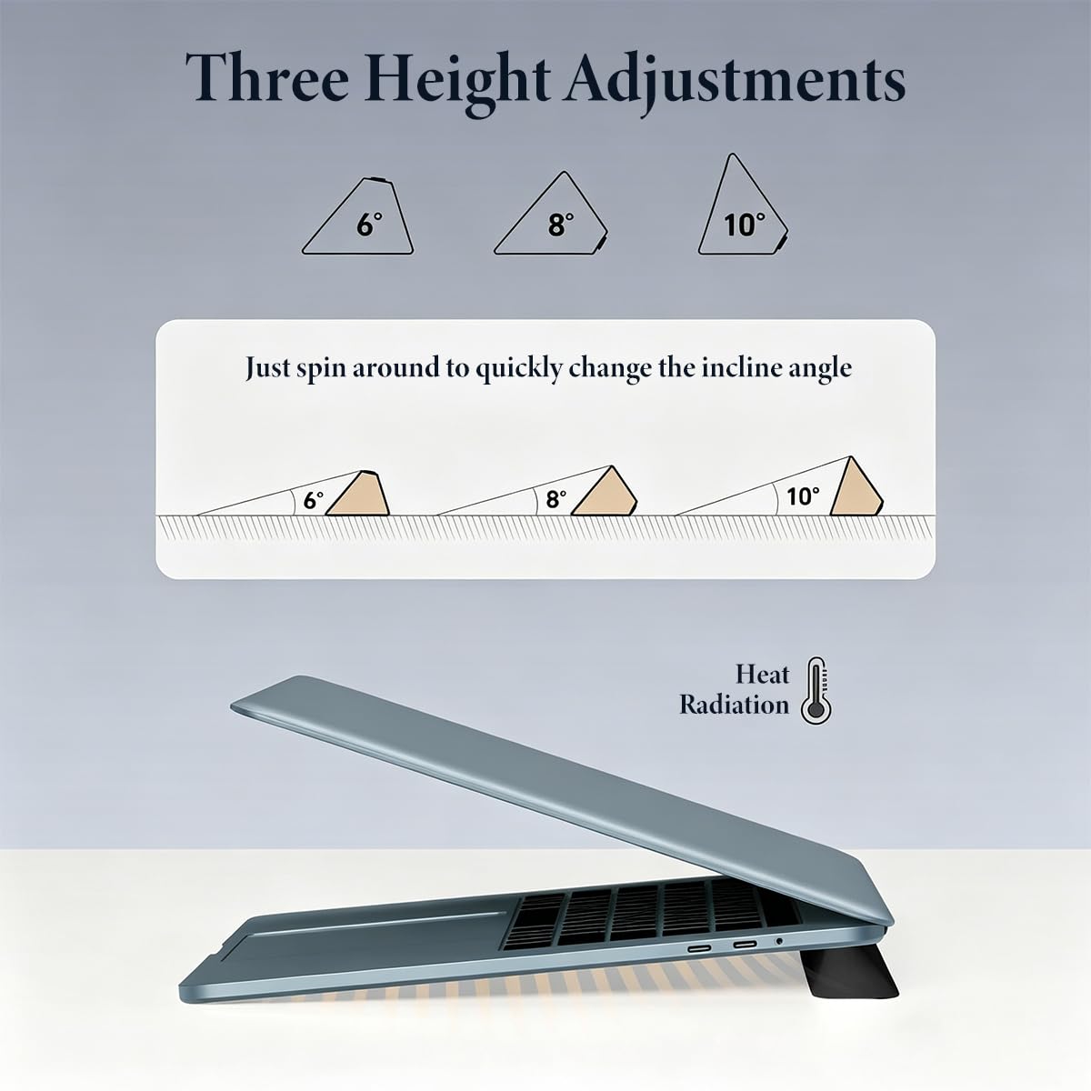 ZORBES 3-in-1 Silicone Laptop Stand
