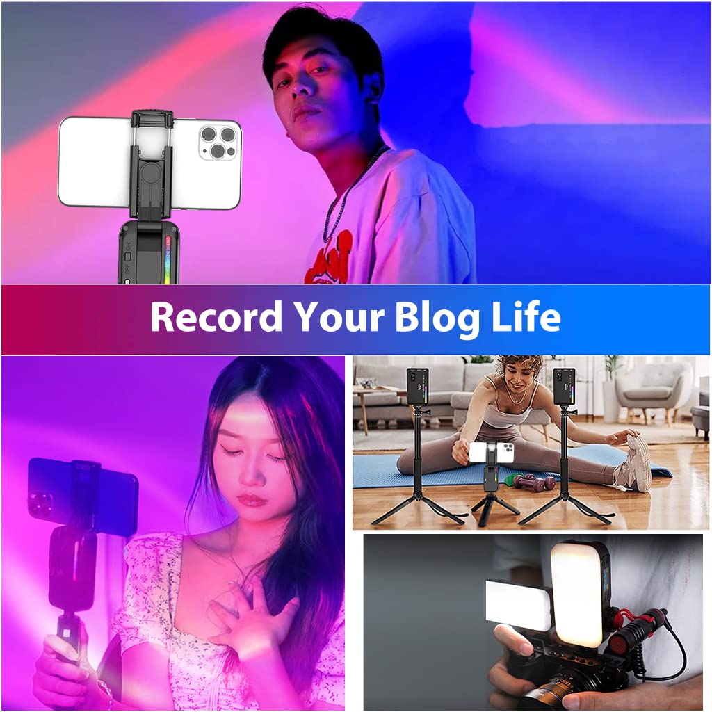 ZORBES® RGB Video Light LED Camera Light Panel with TIK Tok Remote Control 360° Full Color LED Camera Light, 2500K-9000K, 2000mAh USB LED Video Light for Photography, Livestream, YouTube, TIK Tok