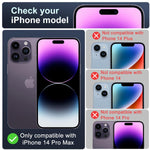 Zeitel® Tempered Glass Suitable for iPhone 14 Pro Max 6.7 Inch with Anti Fingerprint Screen Protector Auxiliary Installation Kit 2 Scratch Resistant Screen Protectors and 1 Lens Protector