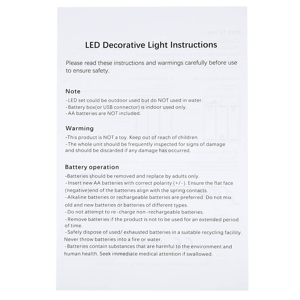 Verilux String Light for Christmas and Home Decoration with 2m 20 LEDs Copper Wire | Blue and Red