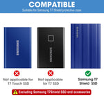 ZORBES® Hard Carrying Case For Samsung T7 Shield,Eva Carrying Bag Ssd Portable Bag For Solid State Drive Waterproof Anti-Scratches Carrying Case For Samsung T7 Shield,Black