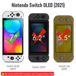 ZORBES® Tempered Glass Film for Switch OLED 2021, Anti-Scratch HD Tempered Glass Film Screen Protection HD Anti-Glare Protection Film for Switch OLED 2021, 3pcs, No Switch OLED 2021 Included