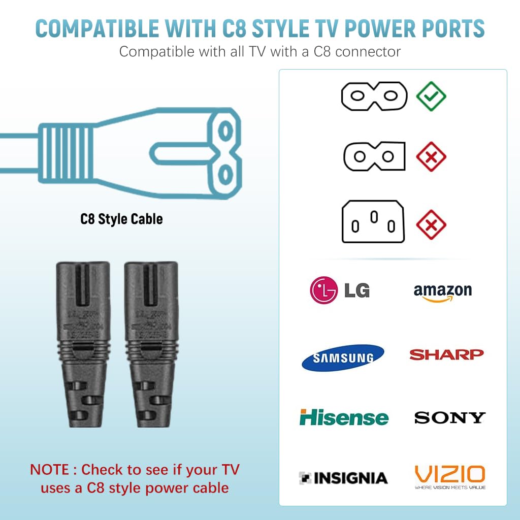 ZORBES® Splitter Power Cable for APPL e TV 2 in 1 Splitter Power Cable for Multi Devices, Universal Splitter Power Cable for APPL e TV 1st-5th Gen