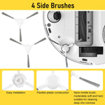 Verilux® Drea-me Vacuum Cleaner Accessories for Drea-me L10s Ultra/L10 Ultra Robot Vacuum Cleaners Replacement Accessories with 4 Side Brushes, Activated Carbon Filtration Net, 2 Mops, 2 Dust Bags