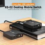 2 USB Port and 3.5mm Audio Desktop Computer Power Switch