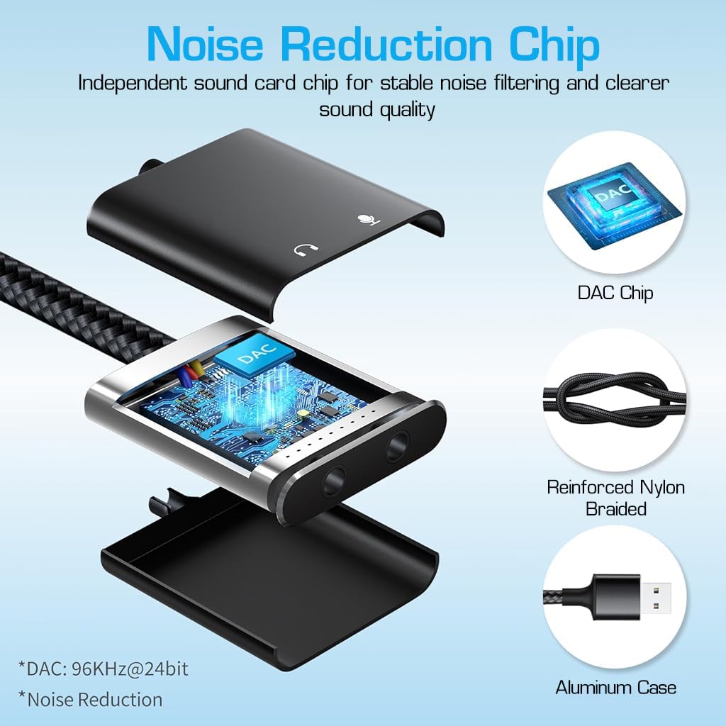 Vention USB Audio Adapter Externe Stereo Geluidskaart met 3,5mm Hoofdtelefoon en Microfoonaansluiting voor Windows Mac Linux kopen vanaf een prijs van 5.04 Vention USB Audio Adapter Externe Stereo Geluidskaart met 3,5mm Hoofdtelefoon en Microfoonaansluiting voor Windows Mac Linux kopen vanaf een prijs van 5.04