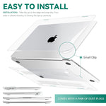 Verilux Laptop Cover for MacBook Air 13.6 Inch M4 M3 M2 featuring 2 Piece Snap On Design | Clear Protective Case with Keyboard Cover